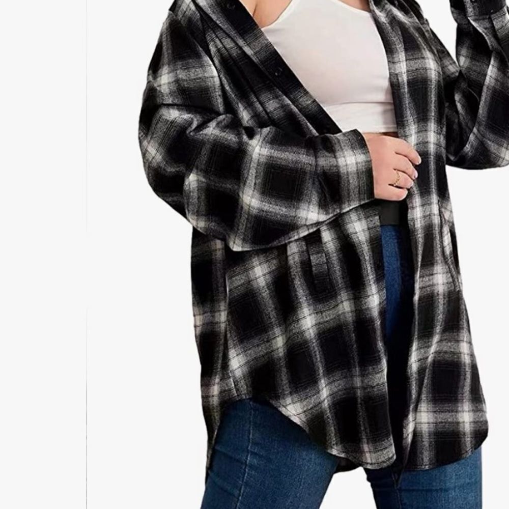 Blue B Plaid Flannel Button Down Shirt‎ M Nwt